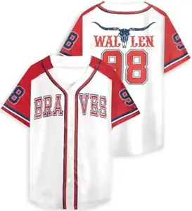 Wallen 98 Baseball Jersey – Cow Skull Country Concert Top | Vintage Western Vibes, Wallen Baseball Jersey, Country Music Fan Jersey, Still The Problem Tour 2026 Baseball Jersey, Country Music Fan Merch, Trendy Sports Jersey