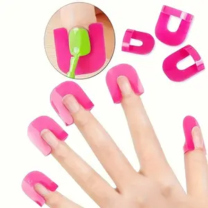 26pcs Reusable Soft Plastic Nail Polish Protector Film, Anti-Stain, DIY Manicure Stickers, Suitable for Beginners & Professionals, DIY Nail Kit
