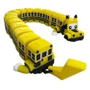 Articulated School Bus Fidget – Flexible 3D Printed Sensory Toy – Satisfying Desk Item – Gift for Kids