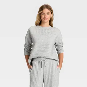 Women's Quilted Lounge Sweatshirt - Auden