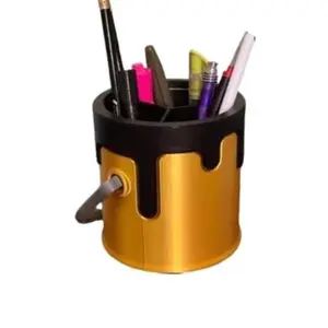 3D Printed Paint Bucket - Pencil Holder - Organizer - Drippy Bucket
