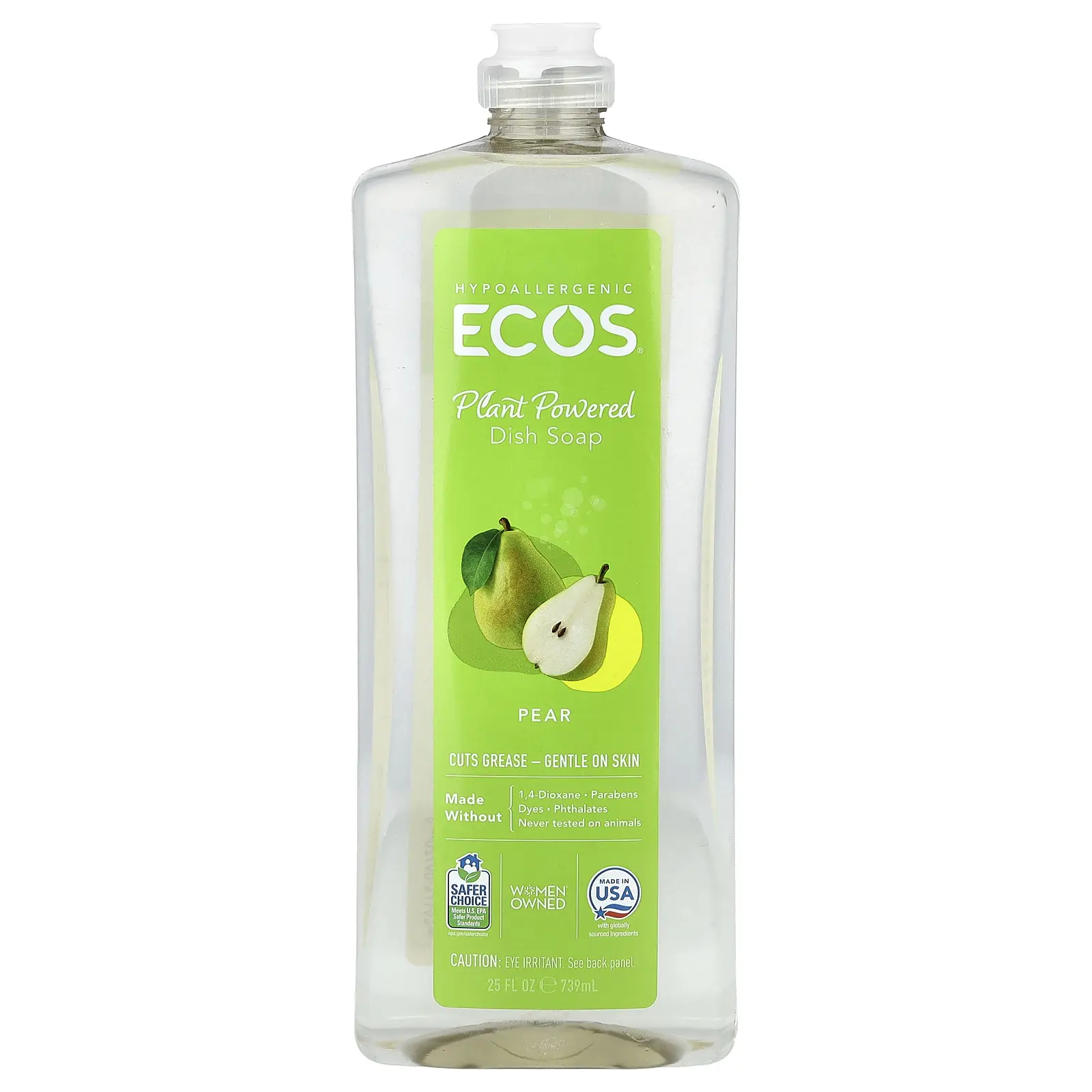 Ecos®, Plant Powered Dish Soap, Pear, 25 fl oz (739 ml) Ecos®, Plant Powered Dish Soap, Pear, 25 fl oz (739 ml)