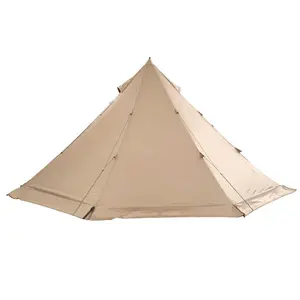 VEVOR Hot Tent for 4 Persons, Portable Winter Tipi Tent with Stove Jack, Waterproof Canvas Camping Tents, Lightweight 4 Season Shelter Tents for Hiking Fishing Backpacking, M Size