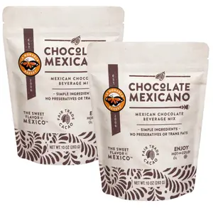 La Monarca Bakery Mexican Hot Chocolate Mix with Organic Cacao Beans and Cinnamon - Pack of 2 (10 Ounce) - Nata, Beverage