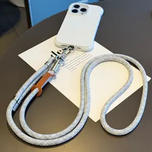 2026 upgraded dual adjustable mobile phone lanyard slung back durable neck camera pendant outdoor travel anti-theft mobile phone chain