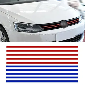 2026 New 5Pcs Car Front Hood Grille Reflective Sticker Stripe for VW Golf 6 7 Tiguan Polo GTI Auto Exterior Styling Decoration Trim Decal For Your Cars