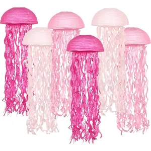 Jelly Fish Paper Lanterns Set, Under The Sea Party Decorations, Jellyfish  Lanterns for   Birthday Party Decorations  Shower Decor