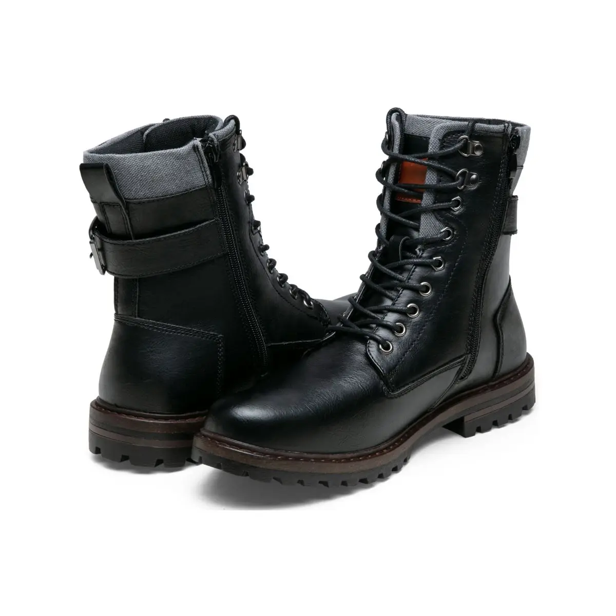 Men's Classic Lace-Up Motorcycle Boots, Casual Dress Footwear, Retro Men's Casual Shoes, Retro Style