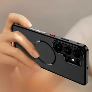 For Samsung Galaxy S26 Ultra | Magnetic Metal Frame Case | Magsafe Wireless Charging, Shockproof & Heat Dissipation | Slim Metal Frame, Matte Back, Full Protection Cover