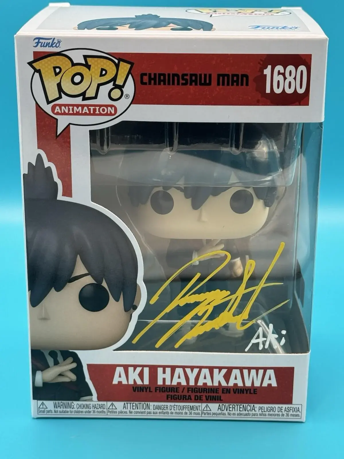 Reagen Murdock Signed Aki Funko Pop Chainsaw Man OCC COA With Art Back Insert