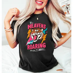 The Heavens are Roaring Shirt, Psalm 19:1 Boho Psalm 19:1 Shirt, Bible verse Shirt, Faith sayings, Bible quote Shirt, Bible sayings, Boho Women Shirt Cotton Top