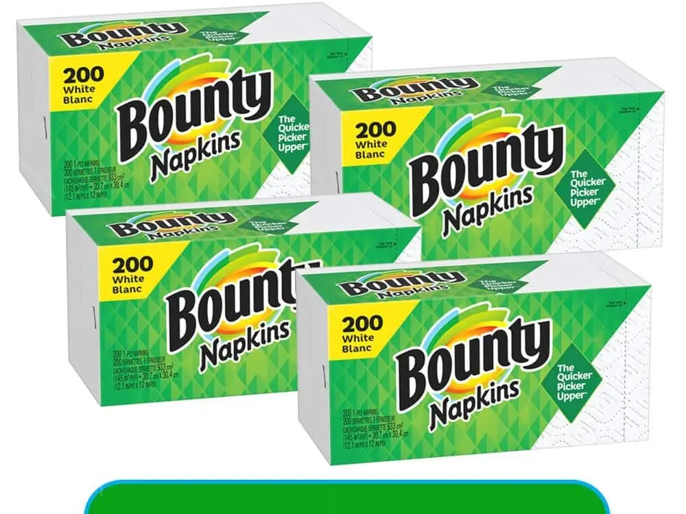12.1 in. x 12 in White 1-Ply Napkins (200-Count, Multi-Pack 4)