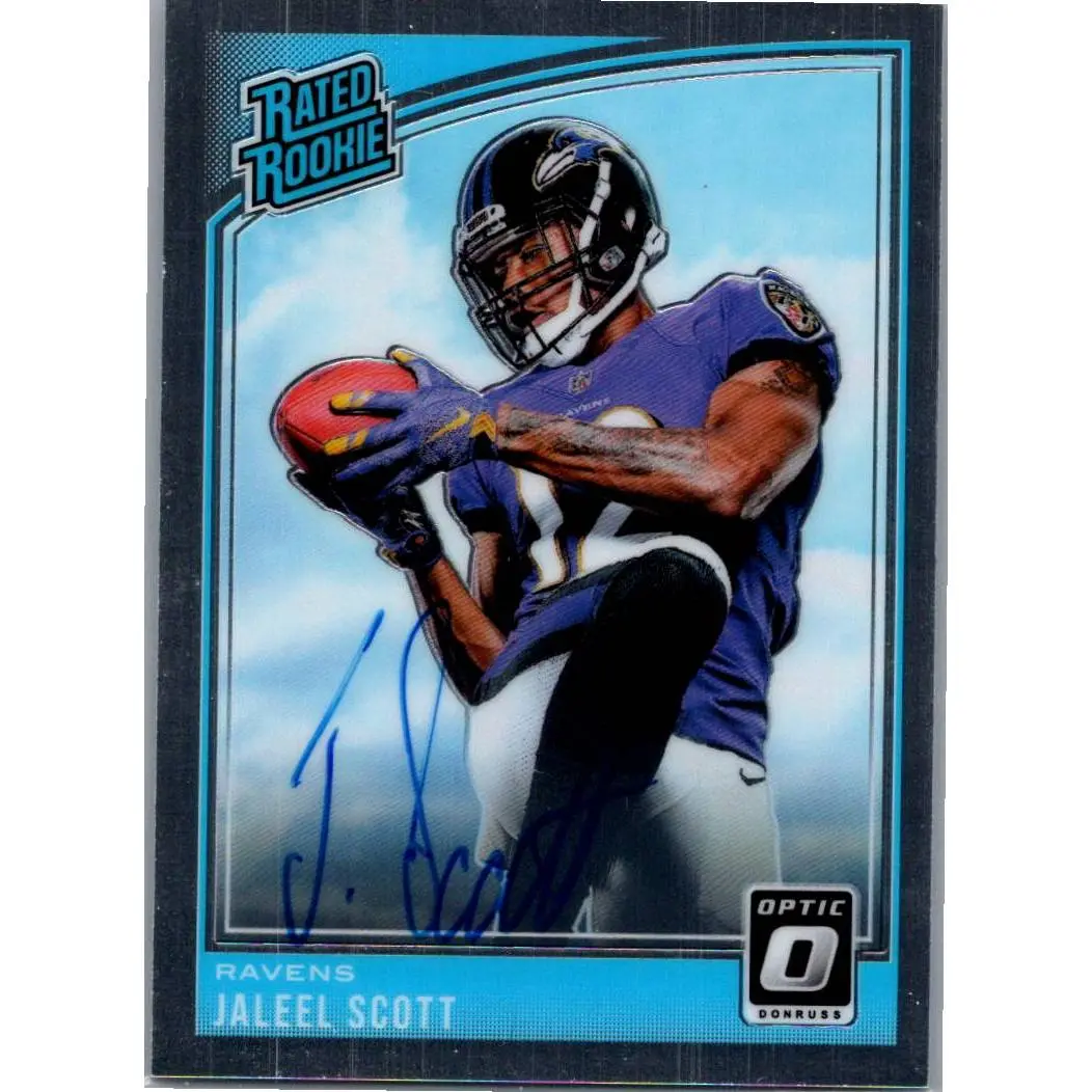 2018 Donruss Optic #181 Jaleel Scott Rated Rookies Autographs #/125