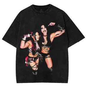 Rhea Ripley and Iyo Sky  T-Shirt | Vintage Graphic Design | Iconic Wrestling Print | Classic Fan Apparel Cotton Fabric, Full Color, Full Sizes, For Men, For Woman