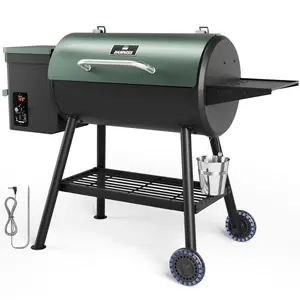 DAMNISS Pellet Smoker Grill Combo, 565 SQ.IN Cooking Area with PID Temperature Control (180-450°F) Electric BBQ Meat Grills & Smokers, Patio Backyard for Roast Outdoor