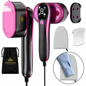 Travel Steamer for Clothes with Ironing Gloves, All-Fabric Wrinkle Removal 4 Adjustable Modes, 10s fast Heat Up, Large Ceramic Heat Panel, 100ml water tank, 2in1 Steamer Iron1200W (110-120V)