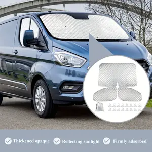 1Set Suitable for Ford Transit MK8 2012-2022 internal windshield sunshade, combined with window sunshade, reflecting sunlight for insulation
