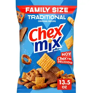 Traditional Original Recipe Snack Mix – Family Size 13.5 oz, Crunchy Savory Party Snack, Pretzels Crackers Chips Mix, On-the-Go & Sharing Pack