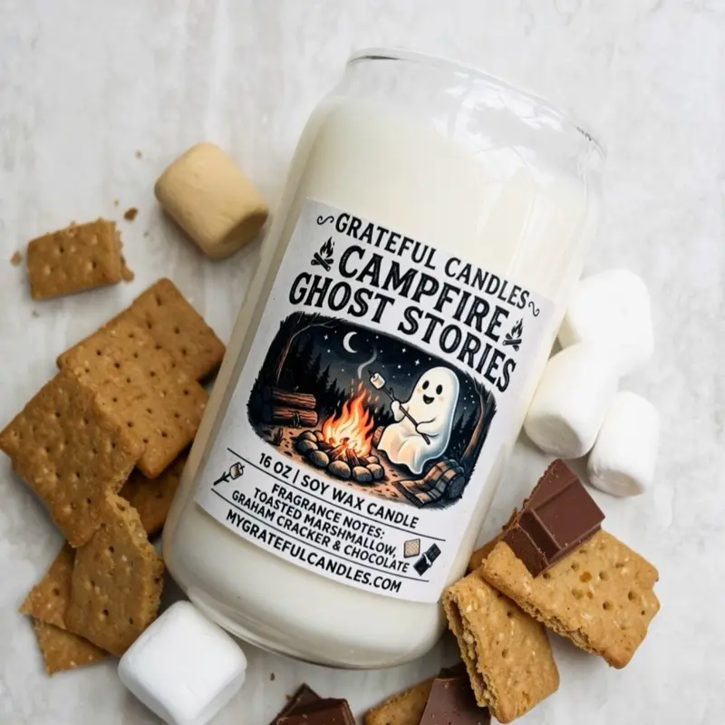 Campfire Ghost stories candle