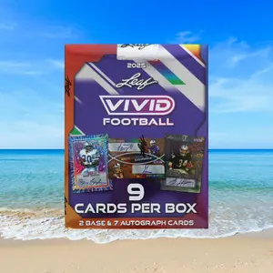 2025 Leaf VIVID Football Hobby Box (7 Autos Per Box!)