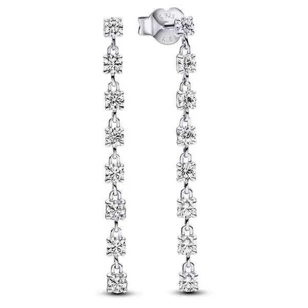 Pandora Sparkling Eight Stones Drop Earrings Sterling silver 293159C01