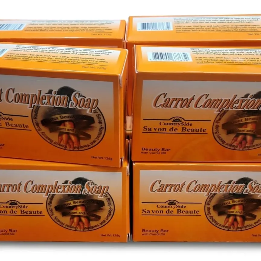 carrot Complexion Soap-Nourishing Beauty Bar for Smooth & Radiant Skin, pack of 12/pcs