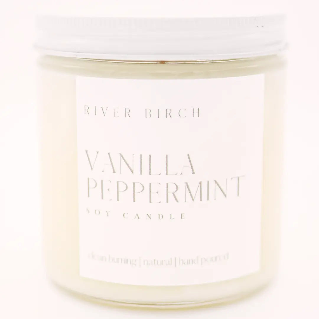 Vanilla Peppermint - 16 oz Clear Jar