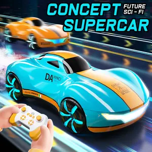 Meteor Kids Remote Control Car FastRC Supercar with 360° Spin Drift USB Rechargeable Turquoise Blue Orange Racing STEM Learning Toy for Boys Girls Birthday Christmas Gift Ages 3+ Kids Entertainment