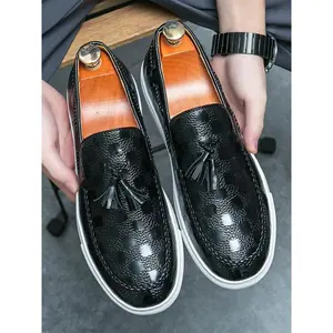 Men's Fashionable Tassel Decorated Loafers, Casual Comfortable Slip-on Loafers for Daily Wear, Breathable Non-slip Shoes for All Seasons