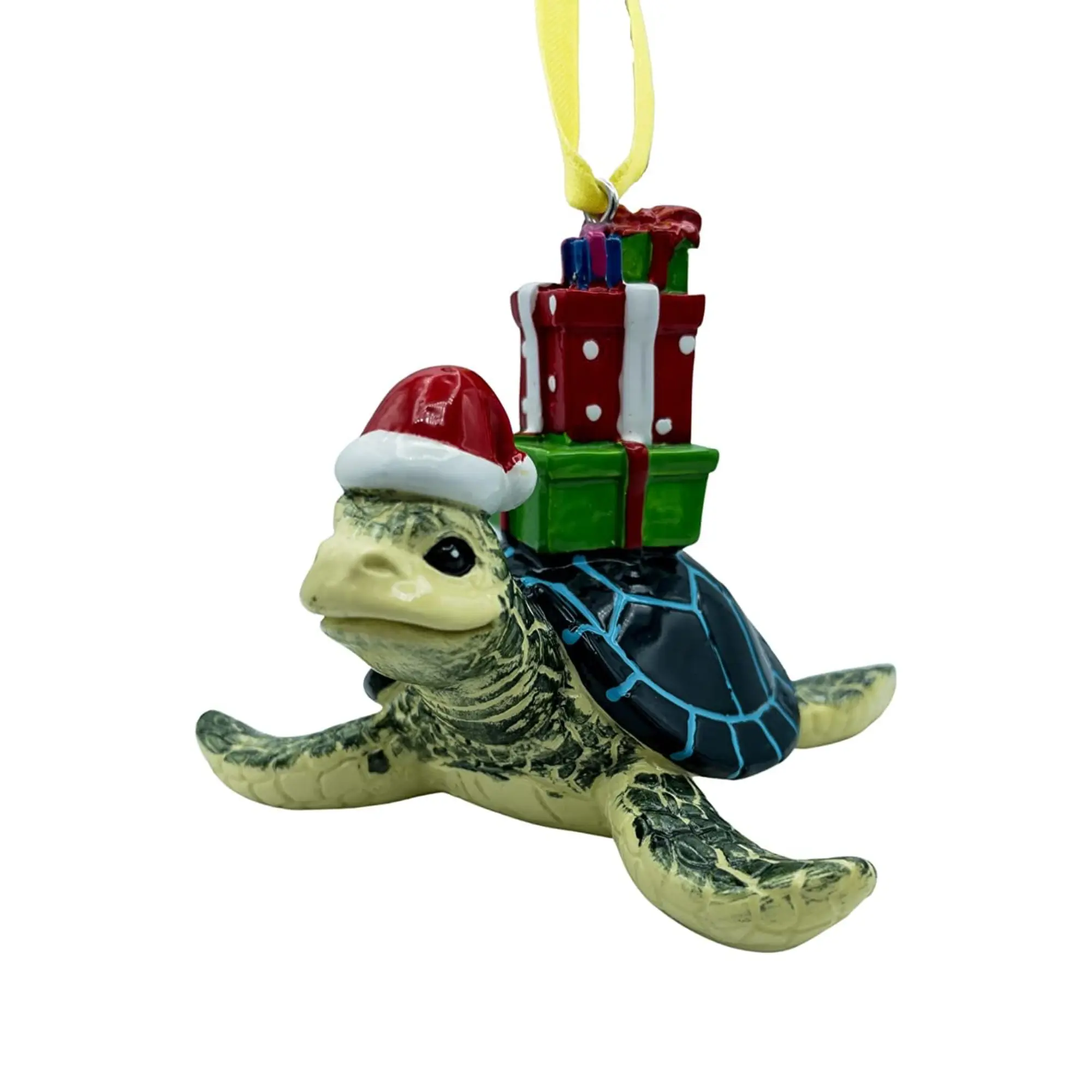 Blue Sea Turtle Beach Ocean Coastal Christmas Tree Hanging Ornament Decoration Decor