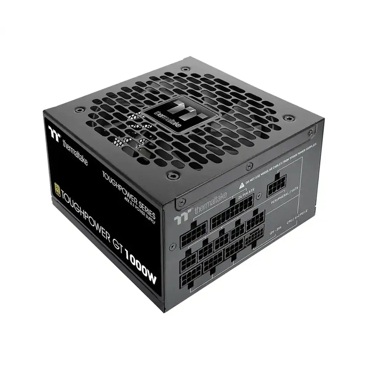 Thermaltake Toughpower GT ATX 3.1 Power Supply Unit - 1000W Rating, 80 Plus Gold Certified, Fully Modular, Black (for Desktop Components)