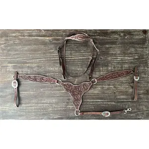 Brown Headstall & Breastcollar Set