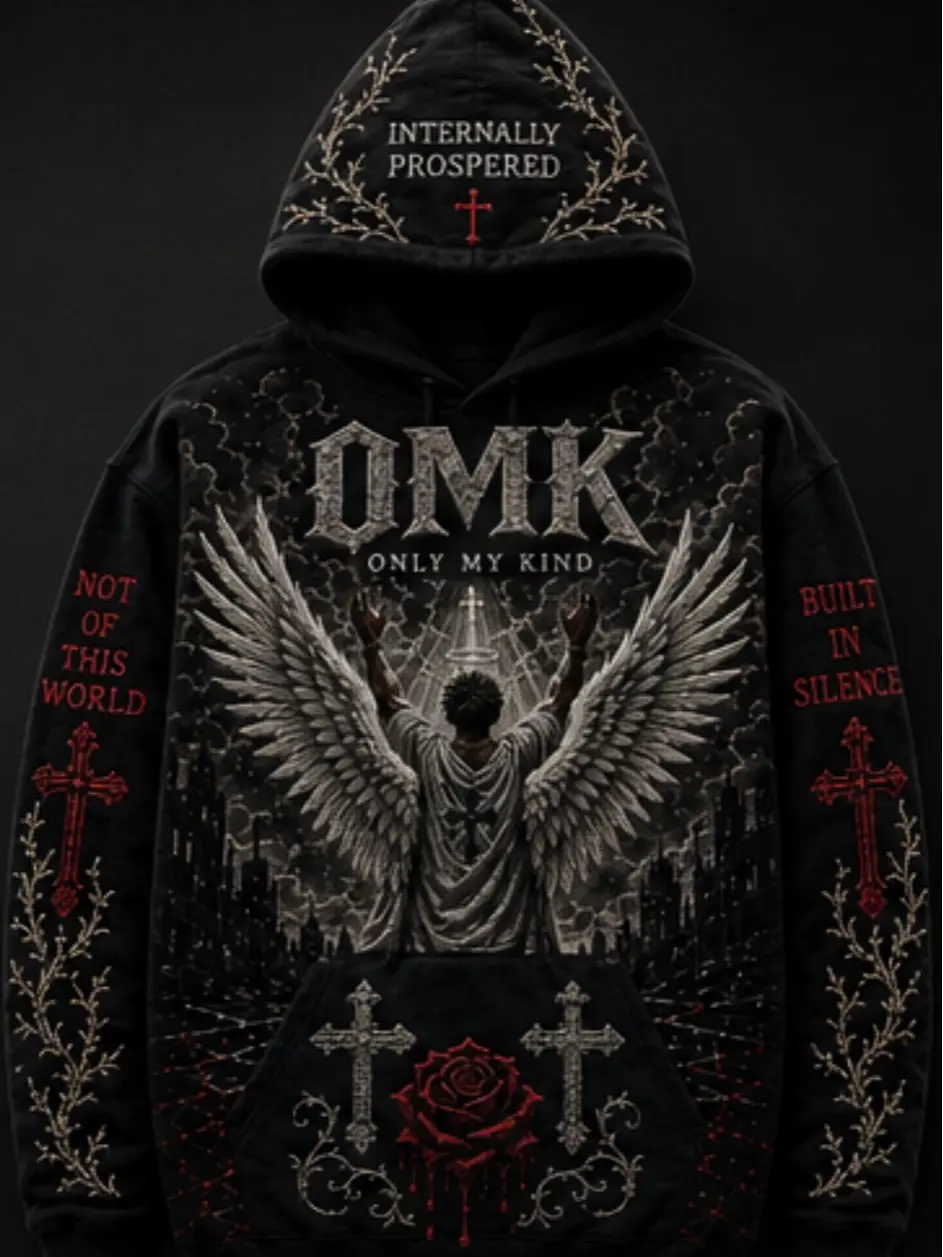 Menswear Hoodie with Internal X OMK Design