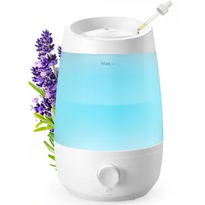 Top-Fill Ultrasonic Aroma Diffuser - 2.5L Filter-Free Smart Fine Mist Model, 250ml/h Output, 25dB Quiet, 25hrs Runtime, 7 Adjustable LED Lights, Auto Shut-Off, Portable Smart, AC Powered, Electronic Diffuser for Baby, Home Indoor Use, Portable Smart Humid