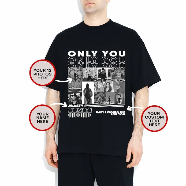 Custom Only You Shirt, Only You Photo Comfort Colors Shirt, Girlfriend Collage Tshirt, Girlfriend Tshirt Only You, Valentines Photo Shirt