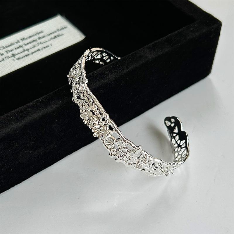 YEAHLOVE Vintage Woven Open Cuff Statement Bangle | Retro Luxury Jewelry for Everyday Wear, Gifting & Good Fortune