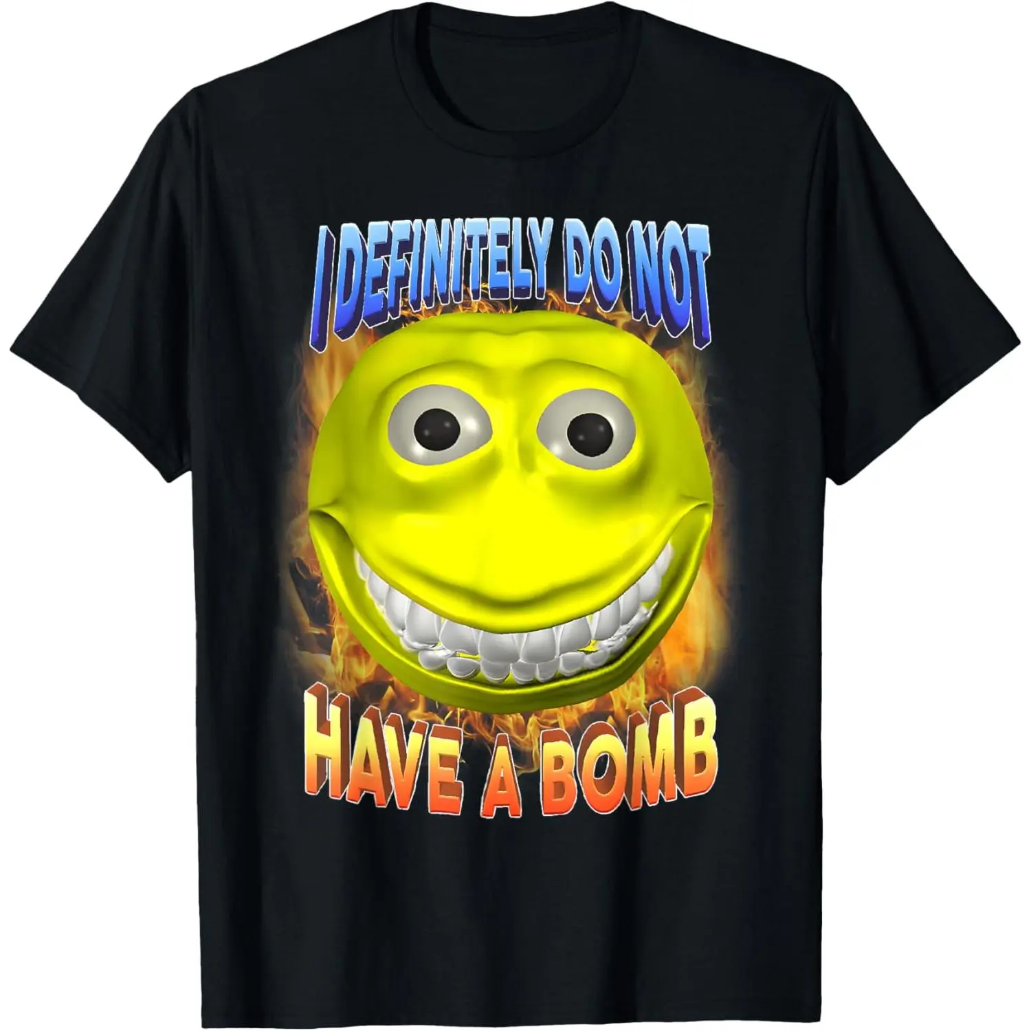 Women's Breathable T-Shirt - Unisex Style, "I Definitely Do Not Have A Bomb" Funny Brainrot Unhinged Meme Top, 1-Piece Casual Tops