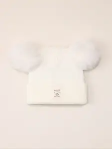 Double Ball Knit Hat for Kids Aged 3-12, Casual Style Newborn Beanie, Outdoor Warm Winter Cap, Daily Commute Essential