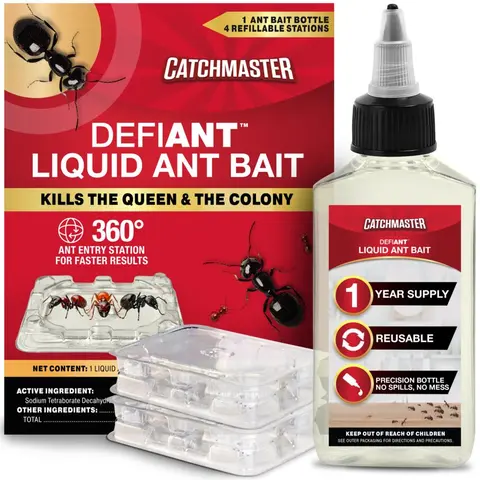 DEFIANT™ Liquid Ant Bait for Ant Control, 1-Year Supply + 8 Classic Bait Stations