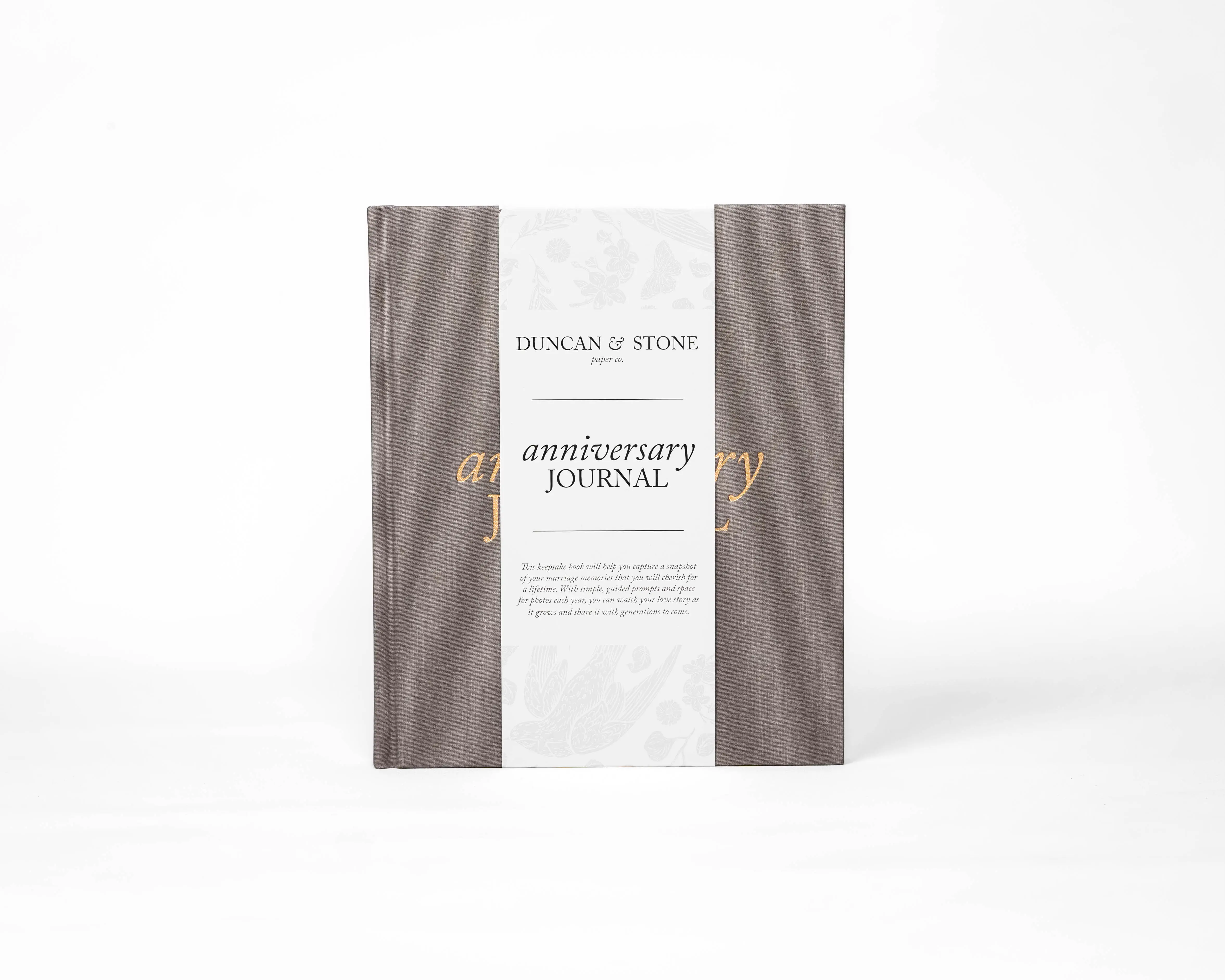 Anniversary Journal for Couples, Wedding Book, Taupe | Guided prompts & photo pages to record your love story; a keepsake anniversary scrapbook & wedding gift for couples