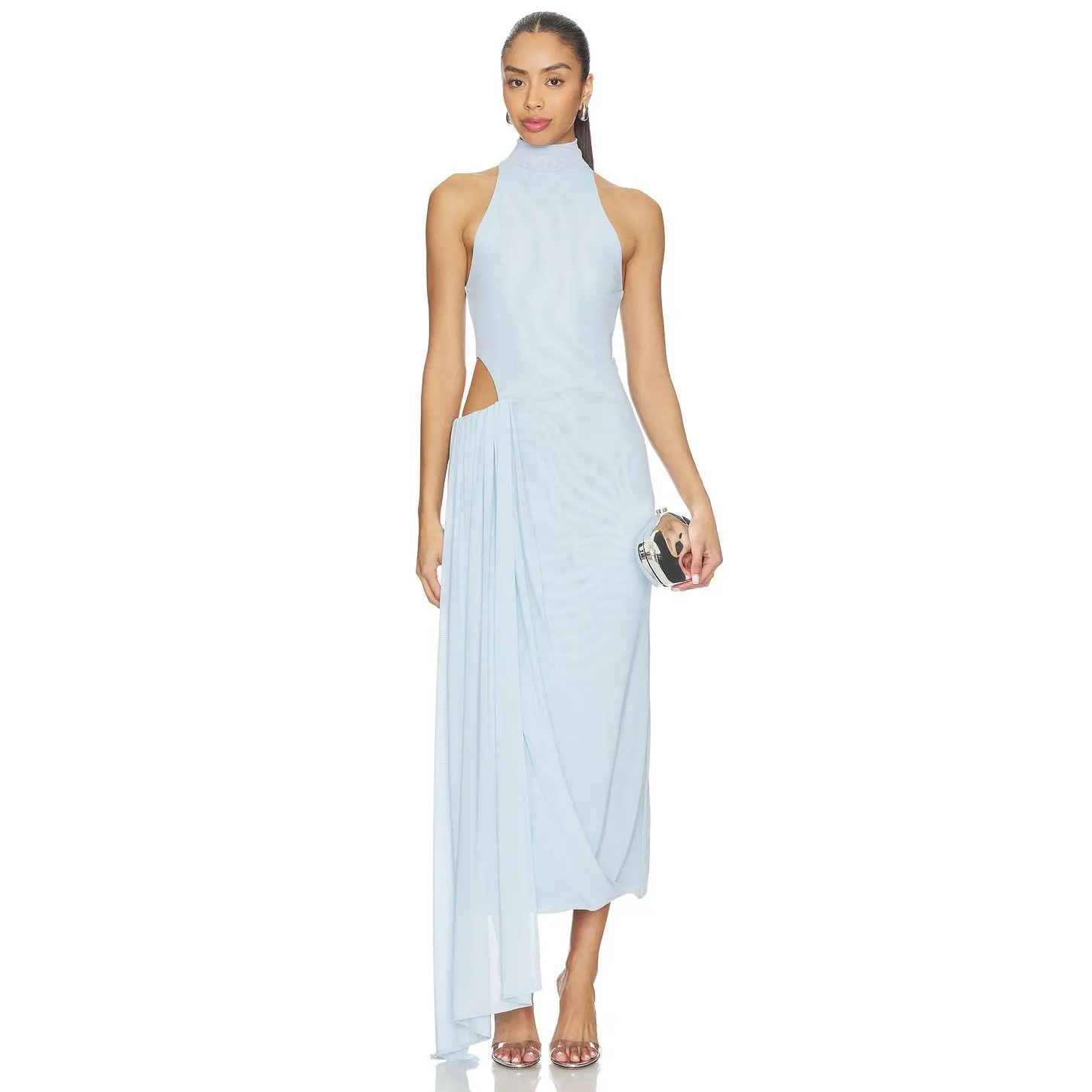 MISHA The Sipario Mesh Dress in Skywriting