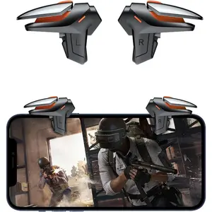 for PUBG  Controller Trigger, [1 Pair]  Version  Phone  Controller Gamepad Large Thickness,  Aim & Shoot PUBG Triggers for iOS/Android-Black.