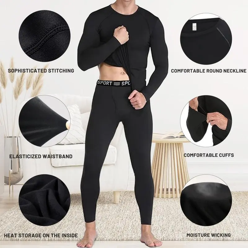 ??Super Discounts??Thermal Underwear Men Ultra-Soft Long Johns Set with Fleece Lined Base Layer Winter Skiing Warm Top & Bottom Holiday gifts for father, boyfriend, brother ??Super Discounts??Thermal Underwear Men Ultra-Soft Long Johns Set with Fleece Lined Base Layer Winter Skiing Warm Top & Bottom Holiday gifts for father, boyfriend, brother