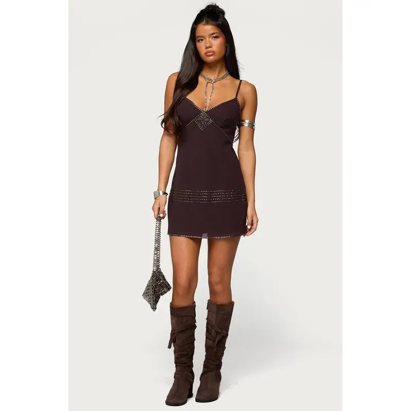 open lace back dress Petal & Pup Vikki Mini Dress main image 0