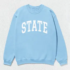 State Sweatshirt – Unisex Collegiate Crewneck, Trendy Oversized College Style Sweater, USA Gift