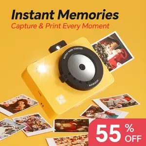 Hanin Instant Print Camera & 2x3 Portable Bluetooth Photo Printer for iPhone & Android, Full-Color Dye-Sub Ink-Free Printing, Print from Phone or Camera, for Travel, Party, Couple & Family Photos, GiftedInLove