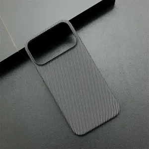 Luxury Ultra-Thin Carbon Fiber Texture Matte Hard Case, Lightweight Kevlar Feel, Racing Element Series, Phone Cover for Apple iPhone 17 Pro Max