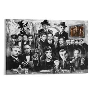 Gangsters Al Pacino Last Supper Poster Famous Gangsters Poster Mafia Poster Decor Print