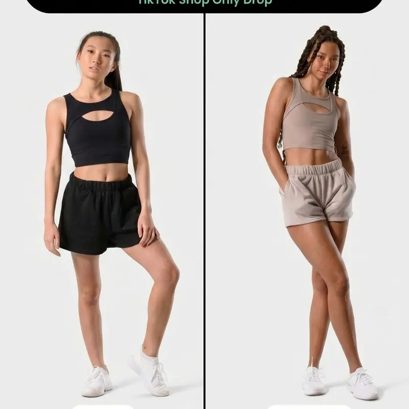 Kamo Fitness CozyTec Sweat Shorts Women High Waisted Lounge Comfy Casual Cotton Shorts with Pockets Fleece Bottoms