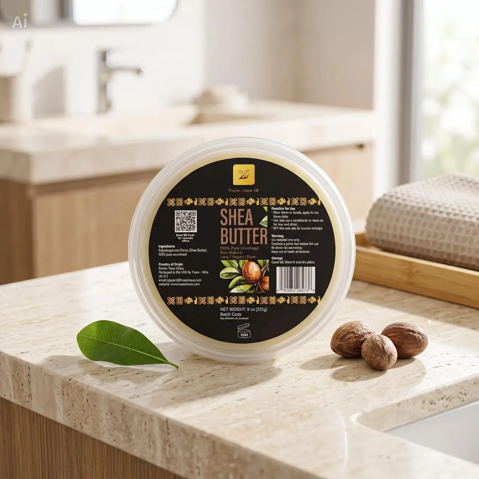 8oz Premium Natural Raw Shea Butter